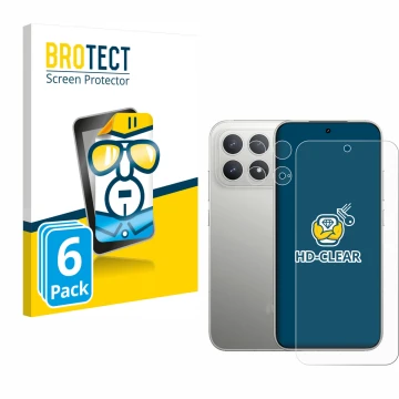 Vorderseite einer Produktverpackung mit dem Markenlogo BROTECT. Daneben ist das Gerät Xiaomi Poco F8 Pro (Display+Kamera) mit 