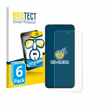 Vorderseite einer Produktverpackung mit dem Markenlogo BROTECT. Daneben ist das Gerät Honor X70 mit dem zugehörigen Displaysch
