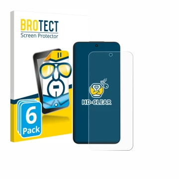 Vorderseite einer Produktverpackung mit dem Markenlogo BROTECT. Daneben ist das Gerät Oppo A6s Pro mit dem zugehörigen Display