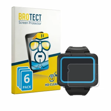 Vorderseite einer Produktverpackung mit dem Markenlogo BROTECT. Daneben ist das Gerät Shearwater PEREGRINE dive computer mit d