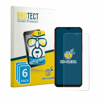 Vorderseite einer Produktverpackung mit dem Markenlogo BROTECT. Daneben ist das Gerät Oscal Flat 3C mit dem zugehörigen Displa