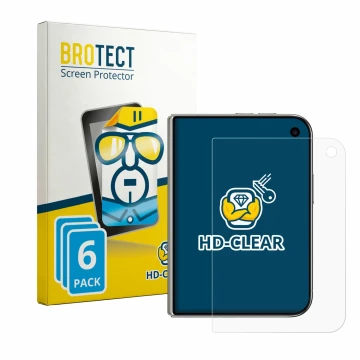 Vorderseite einer Produktverpackung mit dem Markenlogo BROTECT. Daneben ist das Gerät Apple iPhone Duo mit dem zugehörigen Dis