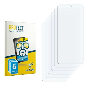 Vorderseite einer Produktverpackung mit dem Markenlogo BROTECT. Daneben ist der zugehörige Displayschutz.