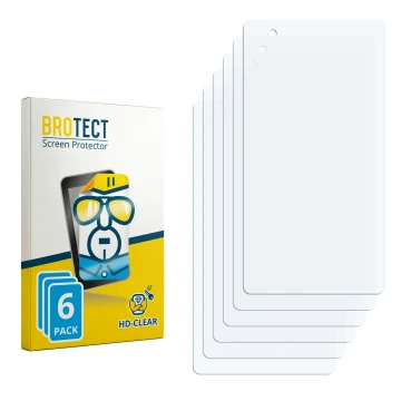 Vorderseite einer Produktverpackung mit dem Markenlogo BROTECT. Daneben ist der zugehörige Displayschutz.