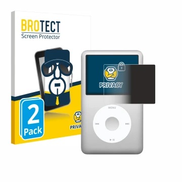 Vorderseite einer Produktverpackung mit dem Markenlogo BROTECT. Daneben ist das Gerät Apple iPod classic 160 GB (7. Gen.) mit 