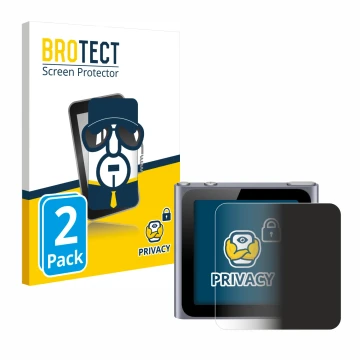 Vorderseite einer Produktverpackung mit dem Markenlogo BROTECT. Daneben ist das Gerät Apple iPod nano 2011 (6. Gen.) mit dem z