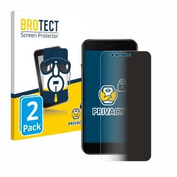 Vorderseite einer Produktverpackung mit dem Markenlogo BROTECT. Daneben ist das Gerät Xiaomi Mi A1 mit dem zugehörigen Display