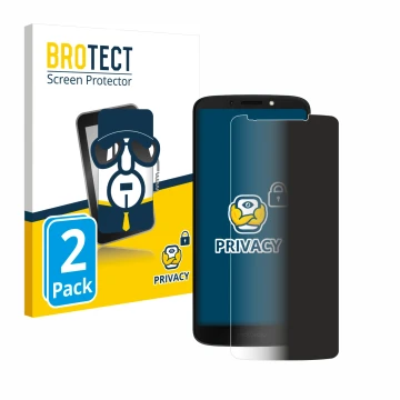 Vorderseite einer Produktverpackung mit dem Markenlogo BROTECT. Daneben ist das Gerät Motorola Moto G6 Play mit dem zugehörige