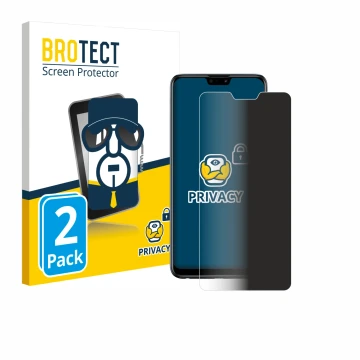 Vorderseite einer Produktverpackung mit dem Markenlogo BROTECT. Daneben ist das Gerät ASUS ZenFone Max (M2) ZB631KL mit dem zu