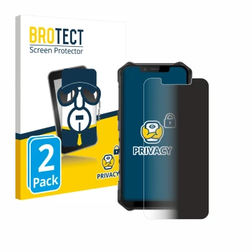 Vorderseite einer Produktverpackung mit dem Markenlogo BROTECT. Daneben ist das Gerät Ulefone Armor 6 mit dem zugehörigen Disp