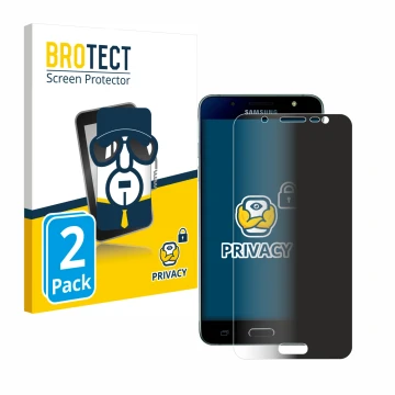 Vorderseite einer Produktverpackung mit dem Markenlogo BROTECT. Daneben ist das Gerät Samsung Galaxy J5 2016 mit dem zugehörig