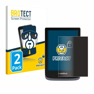 Vorderseite einer Produktverpackung mit dem Markenlogo BROTECT. Daneben ist das Gerät PocketBook Touch HD 3 mit dem zugehörige