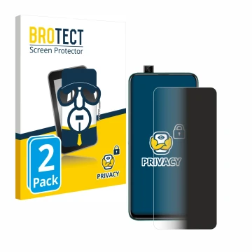 Vorderseite einer Produktverpackung mit dem Markenlogo BROTECT. Daneben ist das Gerät Huawei P smart Z mit dem zugehörigen Dis
