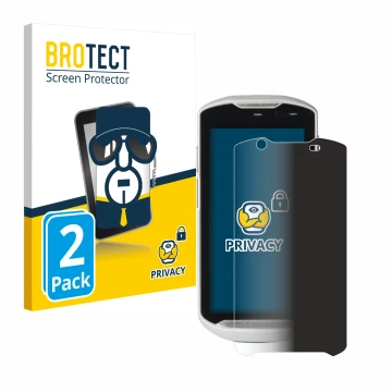 Vorderseite einer Produktverpackung mit dem Markenlogo BROTECT. Daneben ist das Gerät Zebra TC52-HC mit dem zugehörigen Displa
