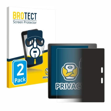 Vorderseite einer Produktverpackung mit dem Markenlogo BROTECT. Daneben ist das Gerät Amazon Kindle Oasis 2019 (10. Gen.) mit 