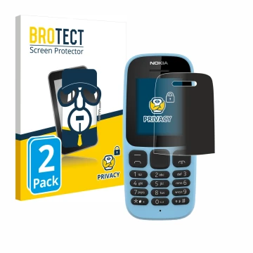 Vorderseite einer Produktverpackung mit dem Markenlogo BROTECT. Daneben ist das Gerät Nokia 105 2019 mit dem zugehörigen Displ