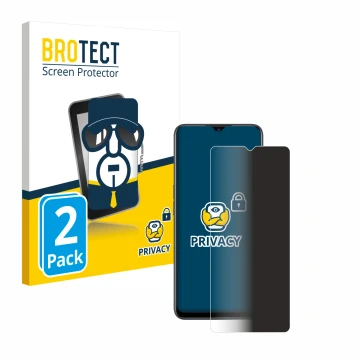 Vorderseite einer Produktverpackung mit dem Markenlogo BROTECT. Daneben ist das Gerät Oppo Find X2 Lite mit dem zugehörigen Di