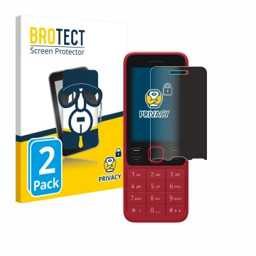 Vorderseite einer Produktverpackung mit dem Markenlogo BROTECT. Daneben ist das Gerät Nokia 125 mit dem zugehörigen Displaysch