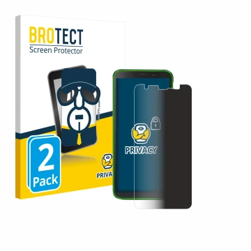 Vorderseite einer Produktverpackung mit dem Markenlogo BROTECT. Daneben ist das Gerät Blackview BV6300 Pro mit dem zugehörigen