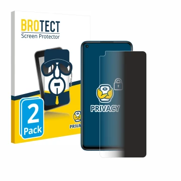 Vorderseite einer Produktverpackung mit dem Markenlogo BROTECT. Daneben ist das Gerät Xiaomi Redmi Note 9 mit dem zugehörigen 