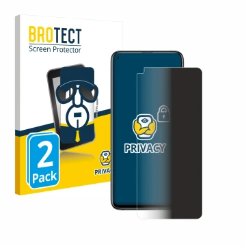 Vorderseite einer Produktverpackung mit dem Markenlogo BROTECT. Daneben ist das Gerät Xiaomi Mi 10T Pro 5G mit dem zugehörigen