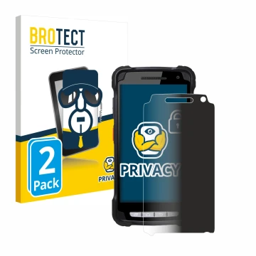 Vorderseite einer Produktverpackung mit dem Markenlogo BROTECT. Daneben ist das Gerät Point Mobile PM90 mit dem zugehörigen Di
