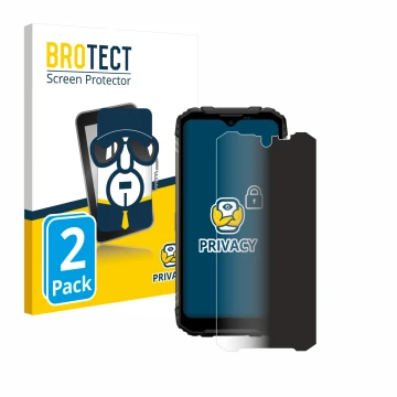 Vorderseite einer Produktverpackung mit dem Markenlogo BROTECT. Daneben ist das Gerät Doogee S96 Pro mit dem zugehörigen Displ