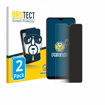 Vorderseite einer Produktverpackung mit dem Markenlogo BROTECT. Daneben ist das Gerät Blackview A80 Plus mit dem zugehörigen D