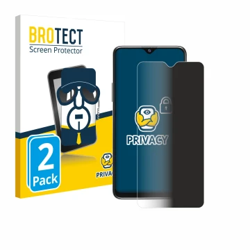 Vorderseite einer Produktverpackung mit dem Markenlogo BROTECT. Daneben ist das Gerät Blackview A80s mit dem zugehörigen Displ