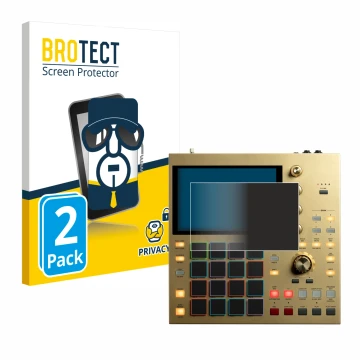 Vorderseite einer Produktverpackung mit dem Markenlogo BROTECT. Daneben ist das Gerät Akai MPC One mit dem zugehörigen Display