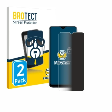 Vorderseite einer Produktverpackung mit dem Markenlogo BROTECT. Daneben ist das Gerät realme C11 2021 mit dem zugehörigen Disp
