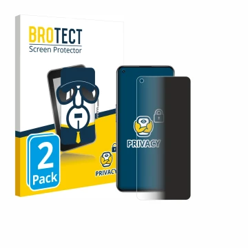 Vorderseite einer Produktverpackung mit dem Markenlogo BROTECT. Daneben ist das Gerät realme X7 Max 5G mit dem zugehörigen Dis