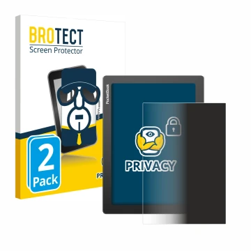 Vorderseite einer Produktverpackung mit dem Markenlogo BROTECT. Daneben ist das Gerät PocketBook InkPad Lite mit dem zugehörig