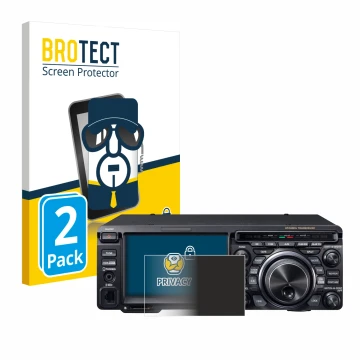 Vorderseite einer Produktverpackung mit dem Markenlogo BROTECT. Daneben ist das Gerät Yaesu FT-DX10 mit dem zugehörigen Displa