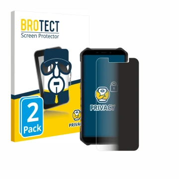 Vorderseite einer Produktverpackung mit dem Markenlogo BROTECT. Daneben ist das Gerät Ulefone Armor X9 mit dem zugehörigen Dis