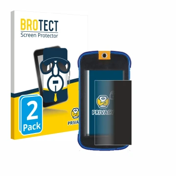 Vorderseite einer Produktverpackung mit dem Markenlogo BROTECT. Daneben ist das Gerät Vtech Kidicom Max 3.0 mit dem zugehörige