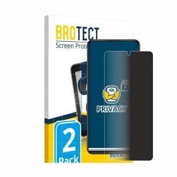 Vorderseite einer Produktverpackung mit dem Markenlogo BROTECT. Daneben ist das Gerät Xiaomi Redmi Note 11 Pro mit dem zugehör