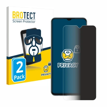 Vorderseite einer Produktverpackung mit dem Markenlogo BROTECT. Daneben ist das Gerät Samsung Galaxy M23 mit dem zugehörigen D