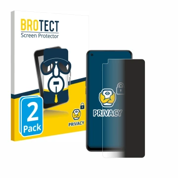 Vorderseite einer Produktverpackung mit dem Markenlogo BROTECT. Daneben ist das Gerät Oppo Reno 8 Lite mit dem zugehörigen Dis