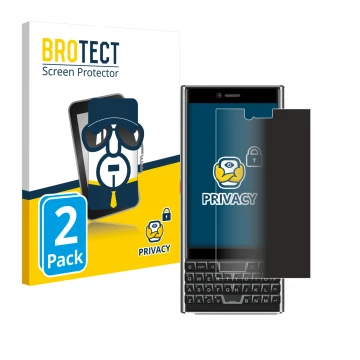 Vorderseite einer Produktverpackung mit dem Markenlogo BROTECT. Daneben ist das Gerät Unihertz Titan Slim mit dem zugehörigen 