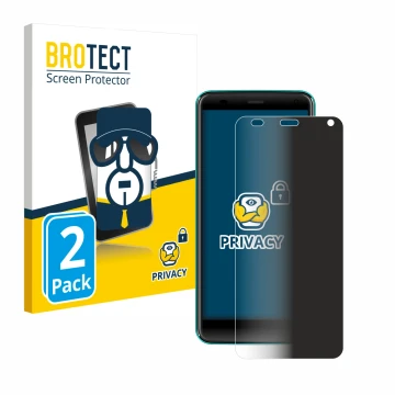 Vorderseite einer Produktverpackung mit dem Markenlogo BROTECT. Daneben ist das Gerät Logicom Le Swipe mit dem zugehörigen Dis