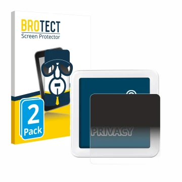 Vorderseite einer Produktverpackung mit dem Markenlogo BROTECT. Daneben ist das Gerät SumUp Solo mit dem zugehörigen Displaysc