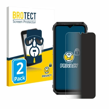 Vorderseite einer Produktverpackung mit dem Markenlogo BROTECT. Daneben ist das Gerät Ulefone Power Armor 18T mit dem zugehöri
