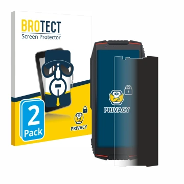 Vorderseite einer Produktverpackung mit dem Markenlogo BROTECT. Daneben ist das Gerät Cubot King Kong Mini 3 mit dem zugehörig
