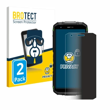 Vorderseite einer Produktverpackung mit dem Markenlogo BROTECT. Daneben ist das Gerät Doogee S41 Pro mit dem zugehörigen Displ