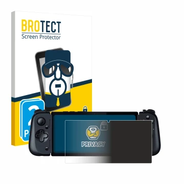 Vorderseite einer Produktverpackung mit dem Markenlogo BROTECT. Daneben ist das Gerät Razer Edge 5G mit dem zugehörigen Displa
