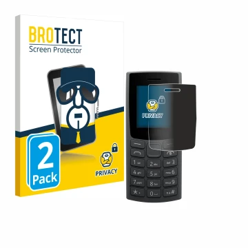 Vorderseite einer Produktverpackung mit dem Markenlogo BROTECT. Daneben ist das Gerät Nokia 106 (2023) mit dem zugehörigen Dis