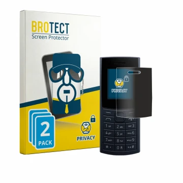 Vorderseite einer Produktverpackung mit dem Markenlogo BROTECT. Daneben ist das Gerät Nokia 110 4G (2023) mit dem zugehörigen 