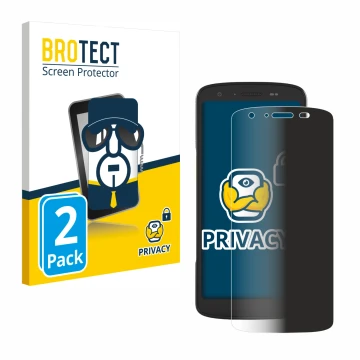 Vorderseite einer Produktverpackung mit dem Markenlogo BROTECT. Daneben ist das Gerät Zebra TC22 mit dem zugehörigen Displaysc