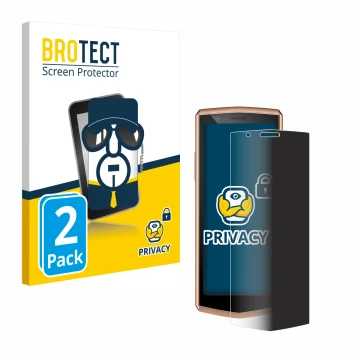 Vorderseite einer Produktverpackung mit dem Markenlogo BROTECT. Daneben ist das Gerät Cubot Pocket 3 mit dem zugehörigen Displ